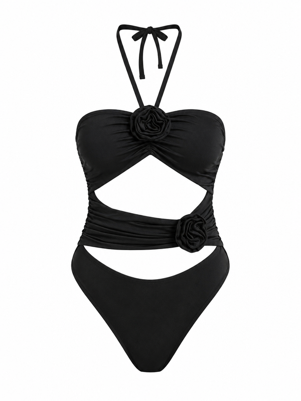 Midnight Rosette One-Piece